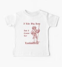 I Like Big Hats, and I Cannot Lie! Landsknecht (Solid red design) Baby Tee