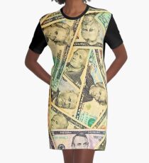 US DOLLARS Graphic T-Shirt Dress