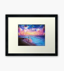 Weltraumsurfer Gerahmtes Wandbild