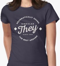 Pronoun Badge - They v. 2 Women's Fitted T-Shirt