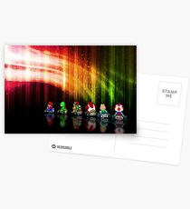 Super Mario Kart pixel art Postcards