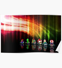 Super Mario Kart pixel art Poster