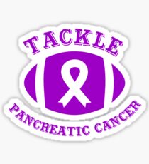 Tackle Pancreatic Cancer Awareness Football Ribbon Sticker
