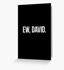 EW, DAVID. - white block type Greeting Card