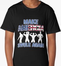 Amercia Swole Again Body Builder Long T-Shirt