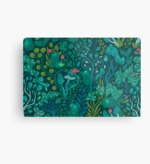 Emerald forest keepers. Fairy woodland creatures. Metal Print