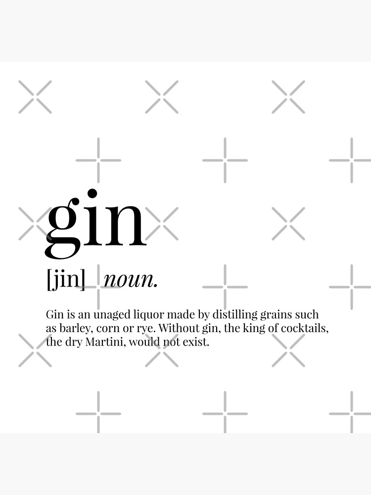 "Gin Definition" Throw Pillow by definingprints Redbubble