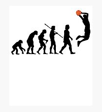 Human Basketball Evolution T Shirt, Original Gift Design Idea Photographic Print