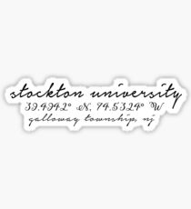 Stockton University Coordinates Sticker
