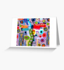 Purple Abstract Grungy Old Styled Art - Ruth Fitta-Schulz Greeting Card