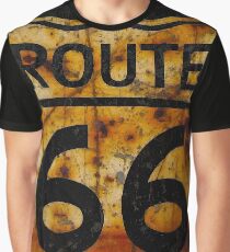 ROUTE 66 SIGN RUST Graphic T-Shirt