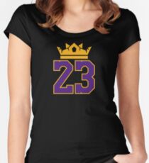 King 23 Lebron James Lakers T-Shirt Women's Fitted Scoop T-Shirt