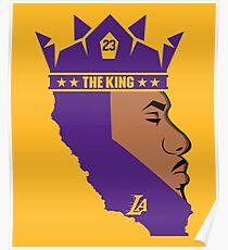 Lebron James The King Lakers T-Shirt Poster