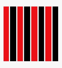 Red White and Black-Striped Photographic Print