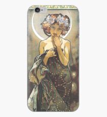 HD. The Moon and the Stars, (number 1 from serie of 4) by Alphonse Mucha (1902) HIGH DEFINITION iPhone Case