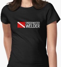 Welding: Underwater Welder & Diving Flag Women's Fitted T-Shirt