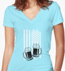 Happy St. Patrick's Day Women's Fitted V-Neck T-Shirt