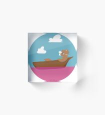 Stranded in A Pink Ocean Acrylic Block