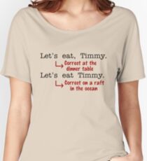 Funny Punctuation Grammar Humor Women's Relaxed Fit T-Shirt