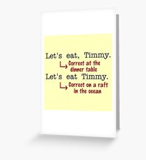 Funny Punctuation Grammar Humor Greeting Card
