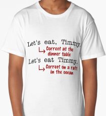 Funny Punctuation Grammar Humor Long T-Shirt