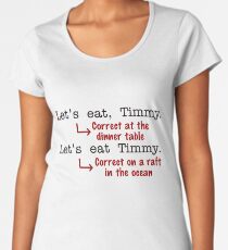Funny Punctuation Grammar Humor Women's Premium T-Shirt