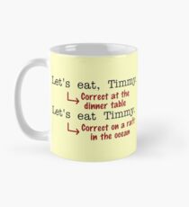 Lustiger Interpunktions-Grammatik-Spaß Tasse