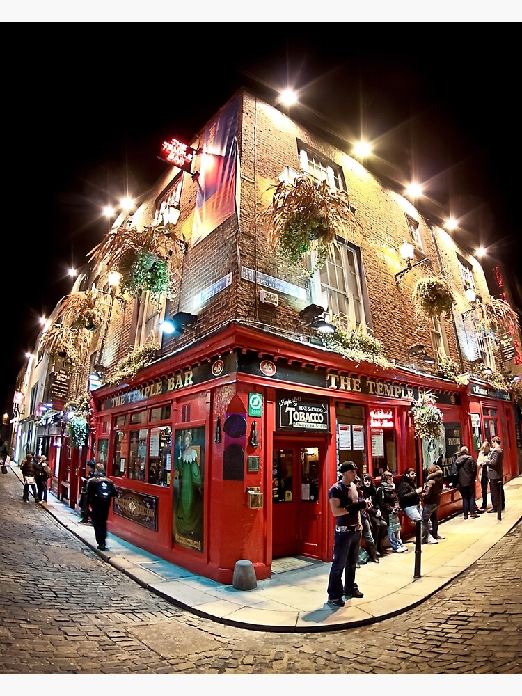 "The Temple Bar Dublin Ireland Bright Lights In The Old Irish City" Canvas Print by marksda1