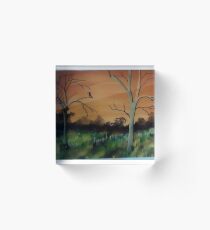 sunset in the outback Acrylic Block