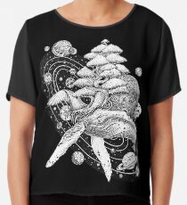 Space Whale Chiffon Top