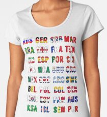 Russia 2018 qualified teams Women's Premium T-Shirt