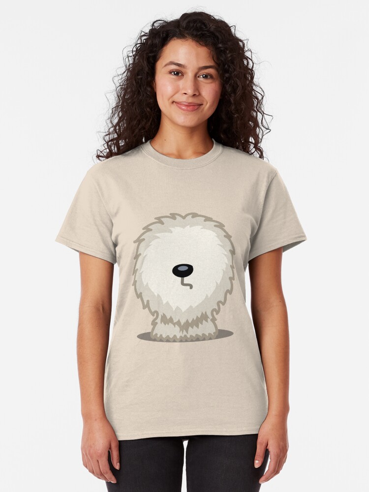 Alternate view of Old English Sheepdog tshirt - Dog Gifts for Sheepdog and Sheep Dog Lovers Classic T-Shirt