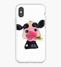 NOSEY COW PRiNT 'HURLEY BURLEY' BY SHiRLeY MacARTHuR iPhone Case