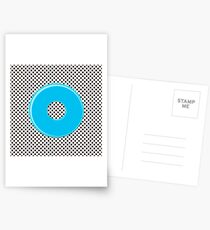 Blue bubble gum blot. Postcards