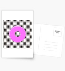 Pink bubble gum blot. Postcards