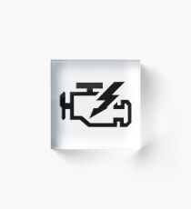 Check Engine Light Acrylic Block