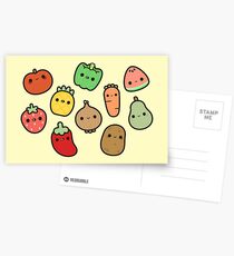 Cute fruit and veg Postcards