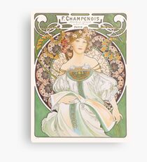 HD. F. Champenois, by Alphonse Mucha HIGH DEFINITION (Original colors) Metal Print