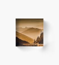 arlberg pass landscape abendstimmung Acrylic Block