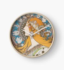 HD. Zodiac (First version), by Alphonse Mucha (1896) HIGH DEFINITION Clock