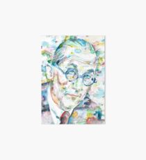 LE CORBUSIER - watercolor portrait Art Board Print