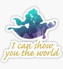 I can show you the world Inspired Silhouette Sticker