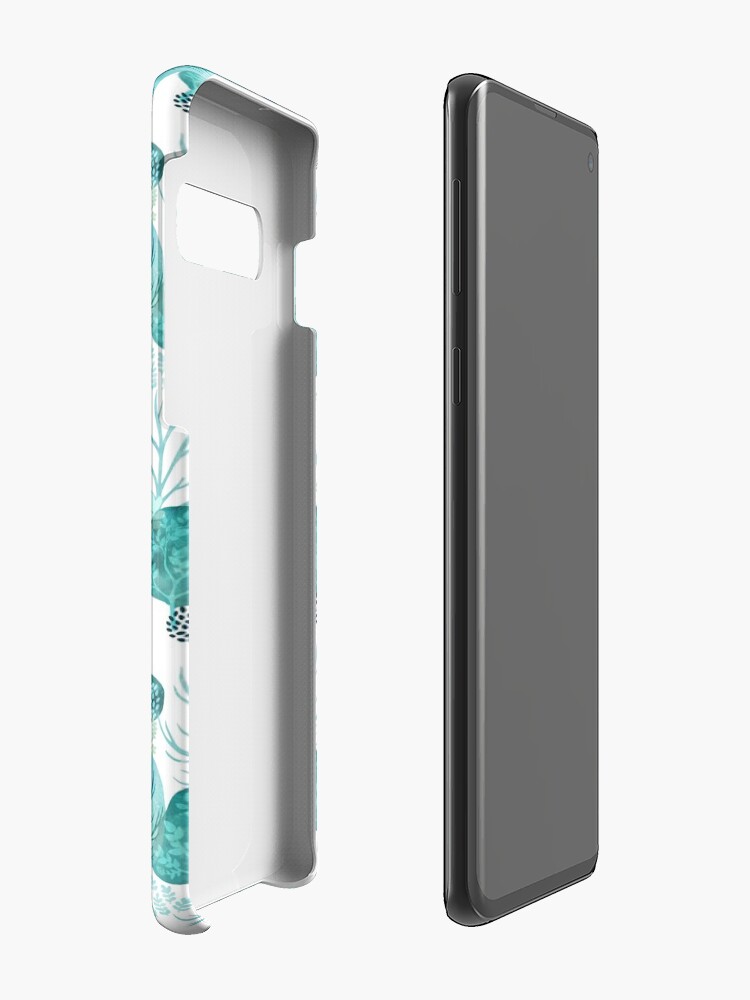 Alternate view of Emerald forest deer on white Case & Skin for Samsung Galaxy