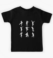 Just Emotes Black and White Kids Tee