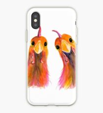Hens Chickens PRiNT ' HARRIET & HUMBUG 2 ' by Shirley MacArthur iPhone Case