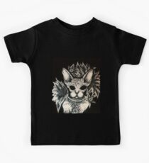 Dunkle Katze Kinder T-Shirt