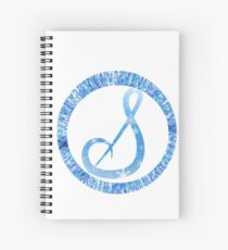 Lettering decorated in a whimsical way. Cursive letter s. Spiral Notebook