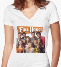 Full house case Women's Fitted V-Neck T-Shirt