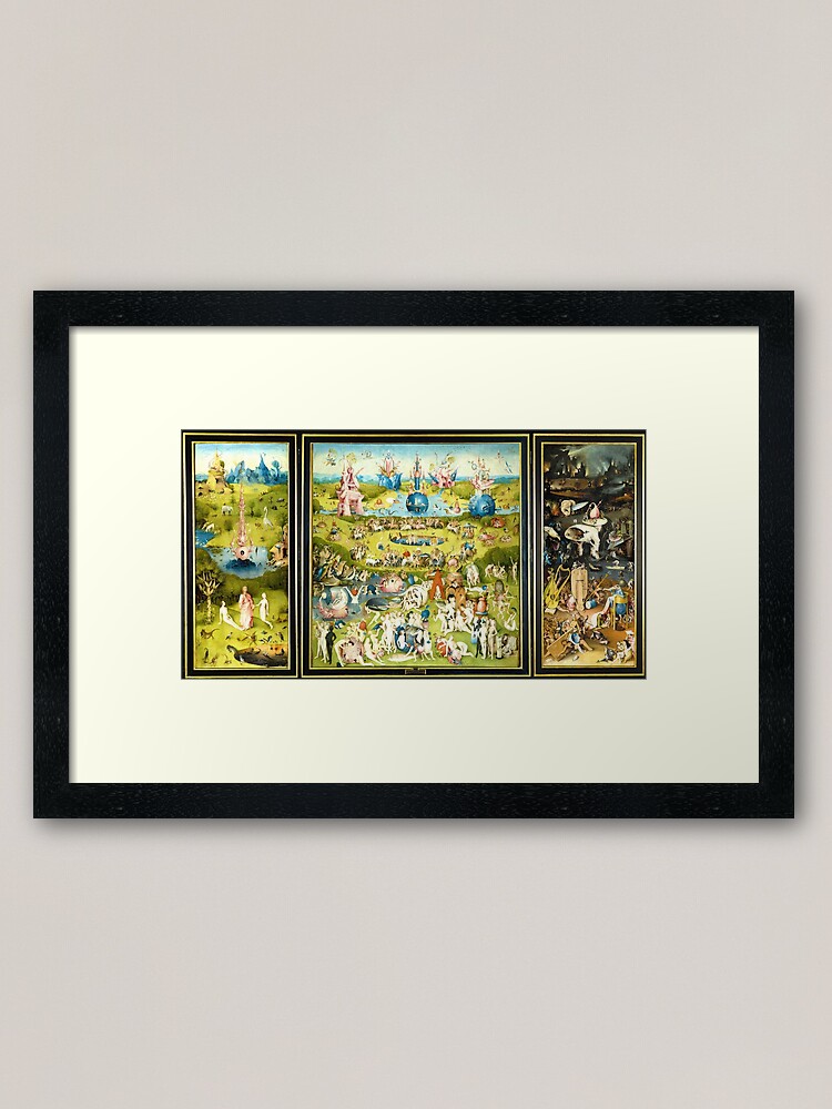 Alternate view of HD The Garden of Earthly Delights -FULL- by H. Bosch HIGH DEFINITION + original colors Framed Art Print