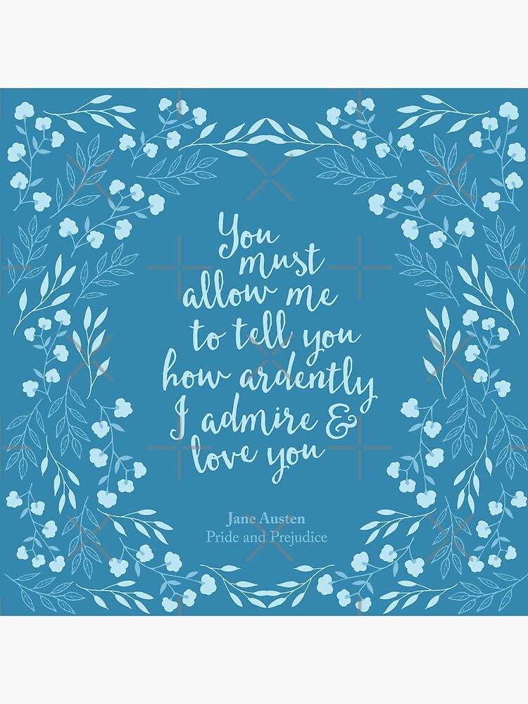 Cita de amor floral de Jane Austen Orgullo y prejuicio de bookishwonder